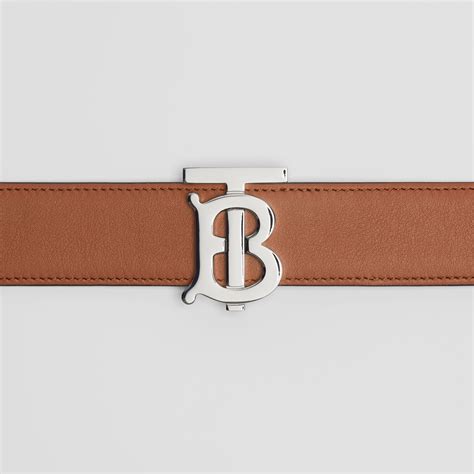 Reversible Monogram Motif Leather Belt in Malt brown/black